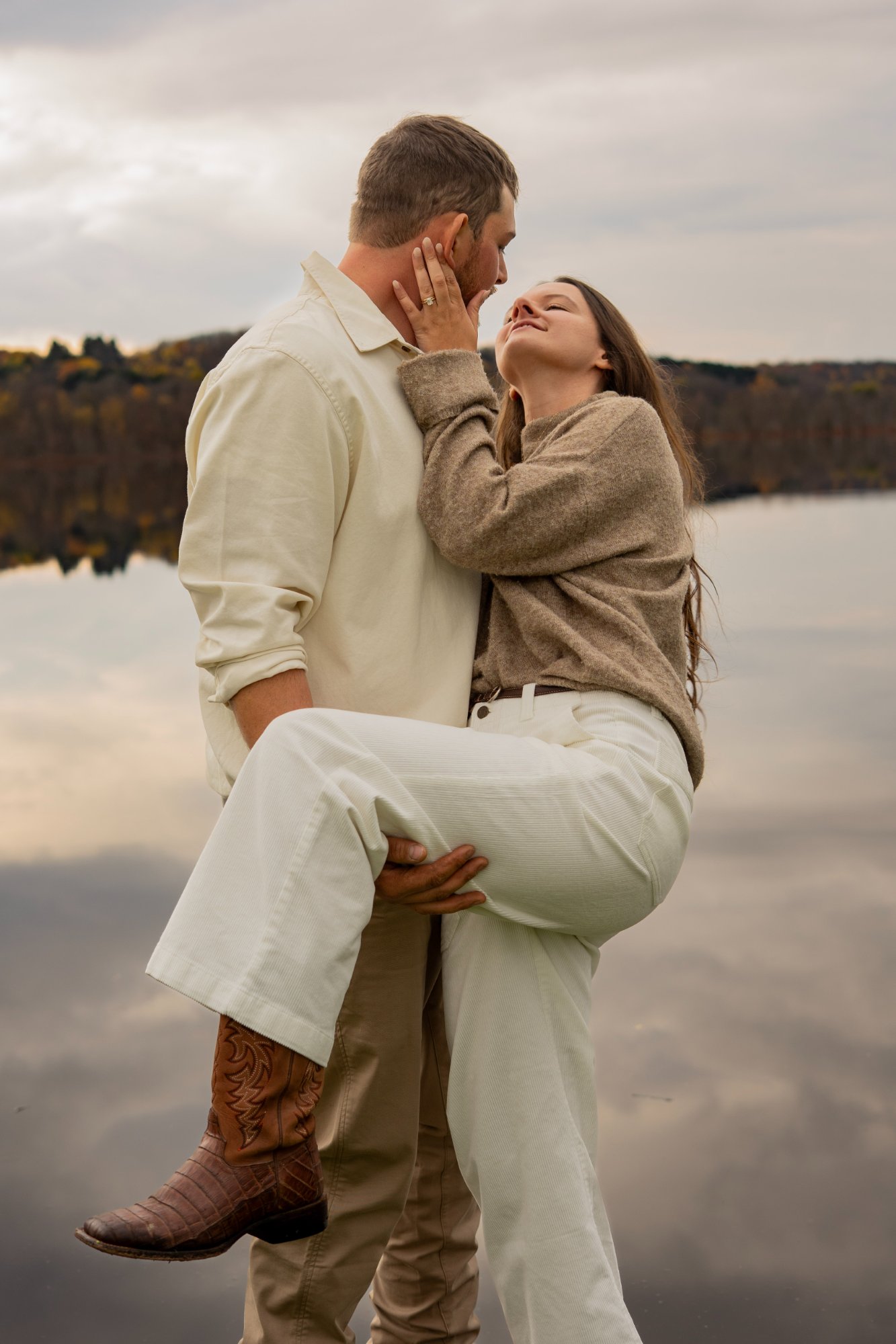 Couple by lake